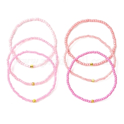 Ensembles de bracelets extensibles en perles de verre&nbsp;BJEW-MZ00102-01