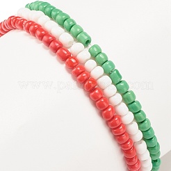 3 stücke 3 stil glas samen stretch armbänder set&nbsp;BJEW-JB08200