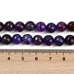 Facettes facettes facettes d'agate de craquage naturel&nbsp;LS-G-F447-8mm-G01-01