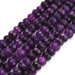 Rangs de perles de jade blanc naturel teintées et facettées&nbsp;GG-CBAE966-01A-L