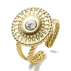 Anillos de puño abiertos de acero inoxidable 304 con revestimiento iónico (IP)&nbsp;RJEW-C079-17G
