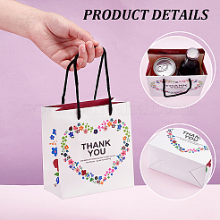 Cuore fiore grazie stampato carta regalo borse tote per la conservazione per matrimoni festa regalo borse&nbsp;ABAG-WH0038-77C