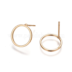 Messing Ohrstecker&nbsp;X-EJEW-F189-03G-NF