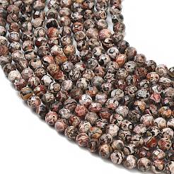 Chapelets de perles de jaspe en peau de léopard naturel&nbsp;GG-CBA3921-A02-4mm