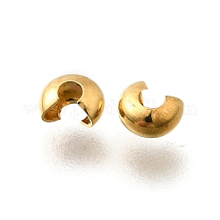 Cubiertas de cuentas de engarce de acero inoxidable 304&nbsp;STAS-P239-34G-03