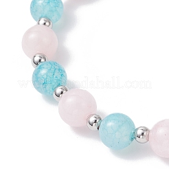 Bracelets à breloques en alliage de feuilles&nbsp;BJEW-JB12467-03