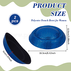 Boina francesa de poliéster para mujer&nbsp;AJEW-WH0248-760D