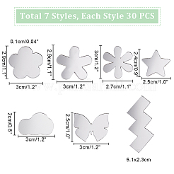 210 7 Stile selbstklebende Acryl-Cabochons&nbsp;DIY-PH0023-16A