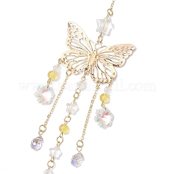 Décoration pendentif papillon creux en laiton&nbsp;HJEW-TA00223
