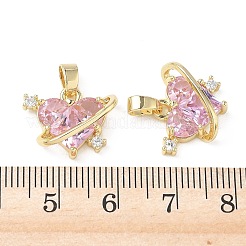 Colgantes de latón con micro circonitas cúbicas de colores variados para el día de San Valentín&nbsp;KK-A299-03G