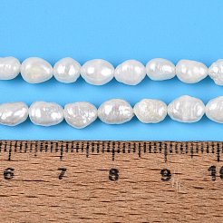 Fili di perle di perline keshi barocche naturali&nbsp;LS-PEAR-N031-01C