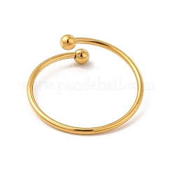 Bague ouverte en acier inoxydable 304 avec placage ionique (IP) pour femme&nbsp;X-RJEW-E066-12G