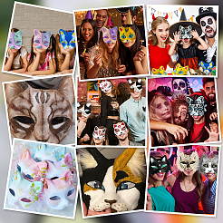 Kits de máscaras de mascarada DIY&nbsp;AJEW-WR0002-84