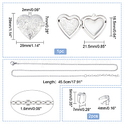 Kit fai da te per realizzare una collana con ciondolo a cuore&nbsp;DIY-DC0001-20