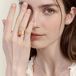 Bague ouverte en acier inoxydable 304&nbsp;RJEW-UN00023