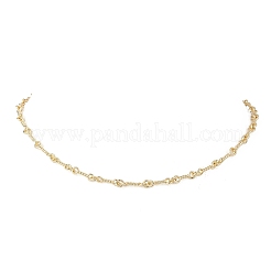 Collane con catena a maglie intrecciate in ottone da 4 mm per donna&nbsp;NJEW-JN05517