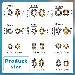 44 Stück 22 Arten Legierungs-Cabochons&nbsp;FIND-OC0004-12