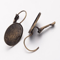 Accessoires de boucle d'oreille en laiton bronze antique&nbsp;X-KK-H170-AB