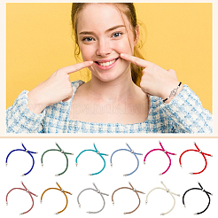 12 Stück 12 Farben Nylon Twisted Cord Armband Making Sets&nbsp;MAK-UN0001-58B