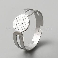 50 Stück verstellbare Fingerringe aus 304 Edelstahl&nbsp;DIY-WH0410-54