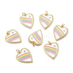 Pendentifs en laiton zircon cubique transparent&nbsp;ZIRC-A020-11G