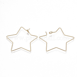 Crochets d'oreille en laiton&nbsp;X-KK-T038-426G