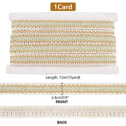Rubans de dentelle tressée en polyester de 12 m&nbsp;OCOR-WH0092-18C