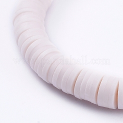 Bracelets élastiques faits à la main de perles heishi en pâte polymère&nbsp;BJEW-JB05086-01