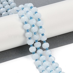 Naturales teñidos abalorios de jade blanco hebras&nbsp;G-H057-A22-13