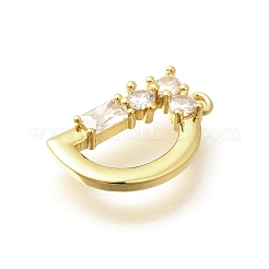 Pendentifs avec zircon cubiques à micro-pavés en laiton&nbsp;KK-M310-01G-04