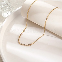 Collana con pendente a colonna in zirconi cubici con catenelle portacavi in ottone&nbsp;UU3534-1