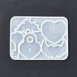 DIY Gothic-Stil-Herz-Motiv-Ornament-Silikonformen&nbsp;DIY-E065-05