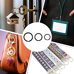 30 Stück 3 Stile geteilte Eisen-Schlüsselanhänger&nbsp;KEYC-CY0001-03
