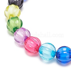 5 stücke 5 stil kürbis & rund & polygon & herz & stern acryl perlen stretch-armbänder set&nbsp;BJEW-JB08927