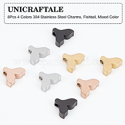 8 Stück 4 Farben 304 Edelstahl Charms Ionenplattierung (IP)&nbsp;STAS-UN0029-37