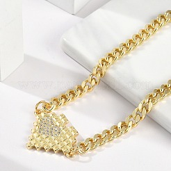 Micro ottone spianare Braccialetti di collegamento zirconi&nbsp;LS-BJEW-M050-06G-03