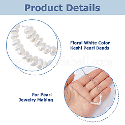 1 filo di perle naturali Keshi coltivate d'acqua dolce&nbsp;PEAR-HS0001-26C
