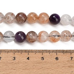 Natürliche Stränge aus Rutilquarzperlen in Schwarzgold&nbsp;GG-CBAC678-A02-8mm