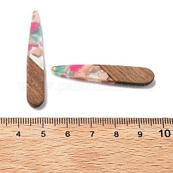 Pendentifs en résine et noyer&nbsp;FIND-R051-08D