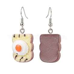 Orecchino pendente in resina a forma di pane e frutta&nbsp;EJEW-JE05061