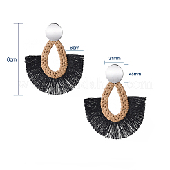 Pendientes borla de nylon borla&nbsp;EJEW-JE03704-01