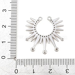 Ciondoli connettore in ottone con micro pavé di zirconi chiari&nbsp;CU-CBAD306-23P