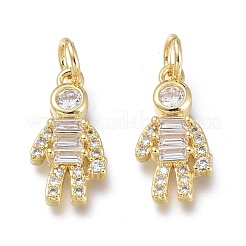 Messing micro pave klar zirkonia charme&nbsp;ZIRC-Q024-14G