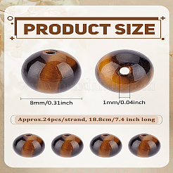1 brin de perles en œil de tigre naturel&nbsp;G-LP0001-06