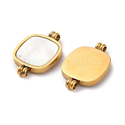 Ionenplattierung (IP) 304 Edelstahl Pavé natürliche Muschel Anschluss Charms&nbsp;STAS-Z100-03G-01