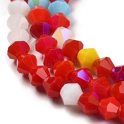 Opaque couleur unie imitation jade perles de verre brins&nbsp;GLAA-F029-P4mm-D16