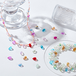 120 Stück 12 Farben transparente Glas- und Bunte Malerei-Perlen-Sets&nbsp;GGLA-GA0001-05