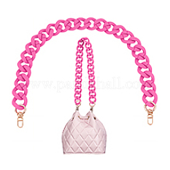 Taschenketten aus gummierter Acryl-Cuban-Link-Kette&nbsp;FIND-WH0176-19E