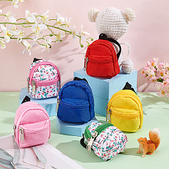6 Stück 6 Stile Mini-Stoffpuppenrucksack&nbsp;AJEW-GA0006-55