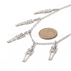 Collier pendentif squelette en alliage de style tibétain&nbsp;NJEW-JN04232